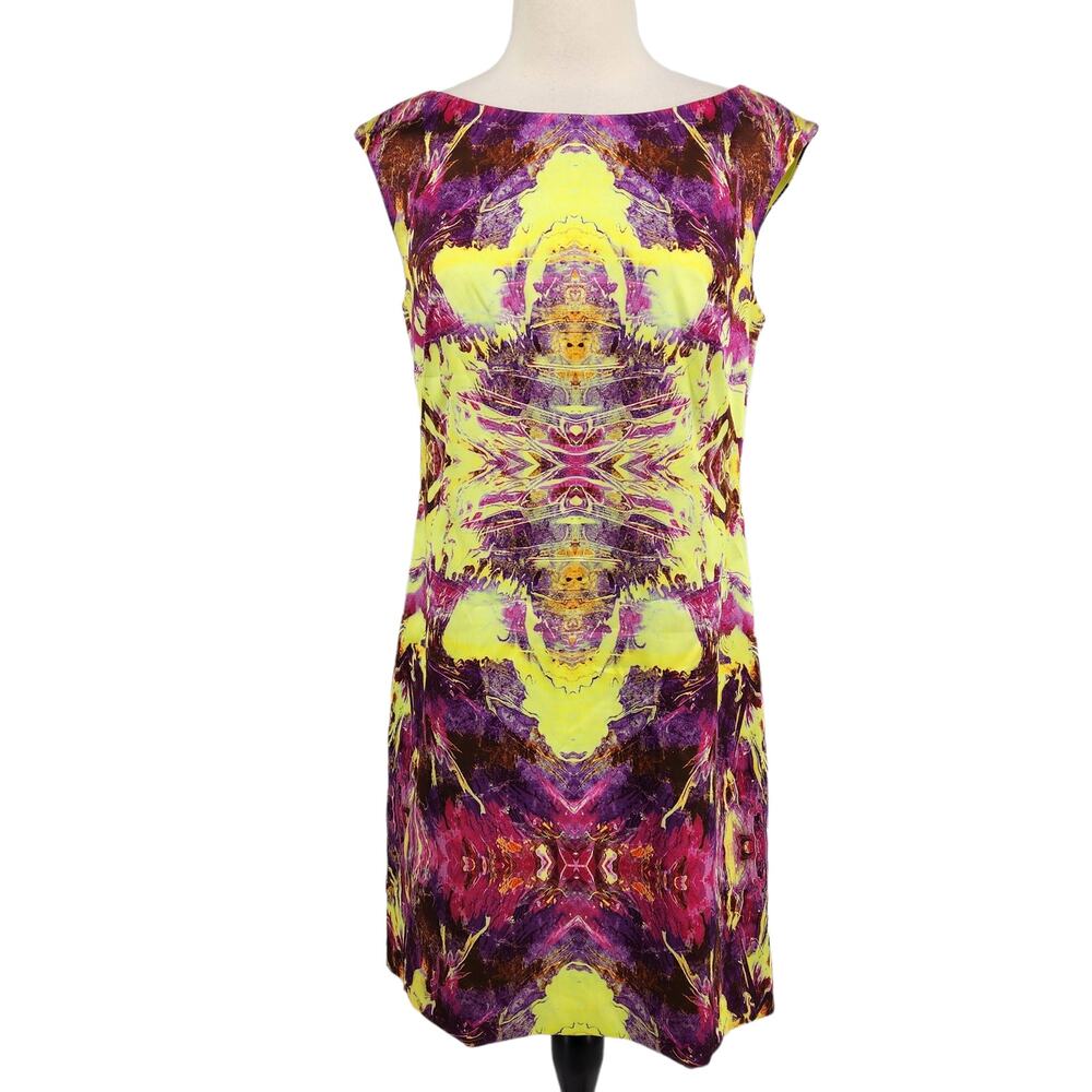 Suzi Chin Satin Sheath Dress